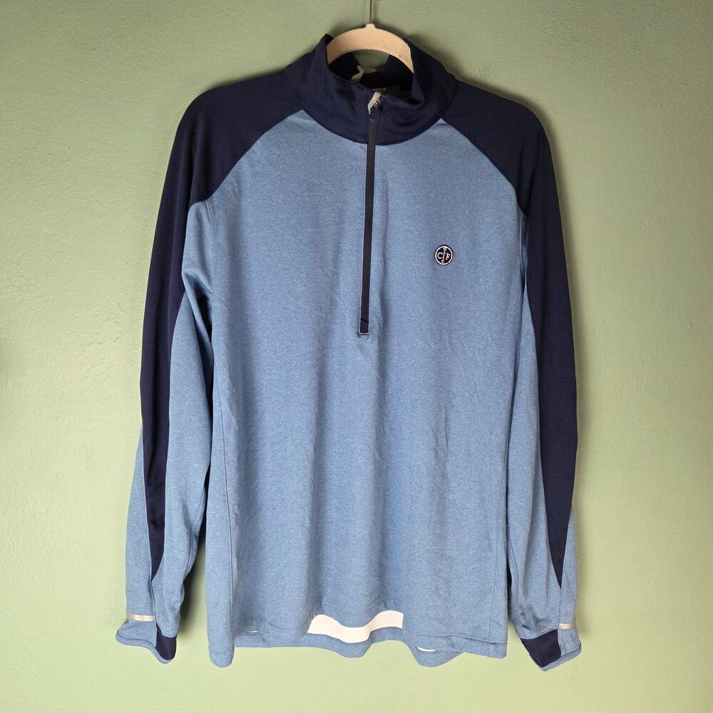 Zero Restriction Mens Large Mock Neck LS Quarter Zip Top Conway Farms Golf Club